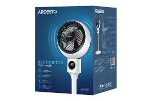 Вентилятор ARDESTO FNT-C880 підлоговий, 50Вт, чорно-білий