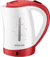 Електрочайник Sencor SWK150RD 0.5л, в комплекті 2 склянки + 2ложки