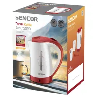 Електрочайник Sencor SWK150RD 0.5л, в комплекті 2 склянки + 2ложки