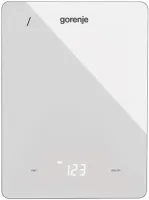 Ваги Gorenje KT10LBW кухонні, 10кг, дисплей, скло, білий