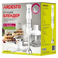 Блендер Ardesto HBG-800WWHCHML заглибний, 800Вт, 4в1
