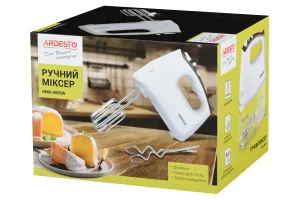 Міксер Ardesto HMK-4006W ручний 400Вт, білий