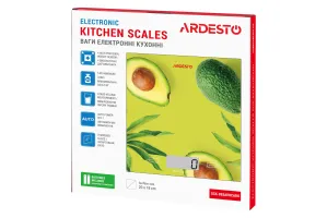 Ваги Ardesto кухонні Avocado, 5кг, скло (SCK-893AVOCADO)
