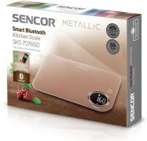 Ваги Sencor кухонні, 5кг, підключення до смартфону, пластик, (SKS7076GD)