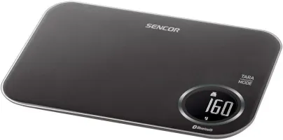 Ваги Sencor кухонні, 5кг, підключення до смартфону, пластик,  (SKS7078BK)