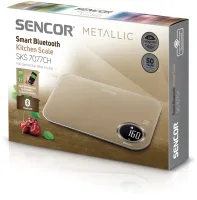 Ваги Sencor кухонні, 5кг, підключення до смартфону, пластик (SKS7077CH)