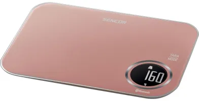 Ваги Sencor кухонні, 5кг, підключення до смартфону, пластик (SKS7075RS)