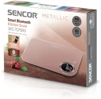 Ваги Sencor кухонні, 5кг, підключення до смартфону, пластик (SKS7075RS)