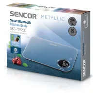 Ваги Sencor кухонні, 5кг, підключення до смартфону, пластик (SKS7072BL)