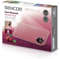 Ваги Sencor кухонні, 5кг, підключення до смартфону, пластик (SKS7074RD)