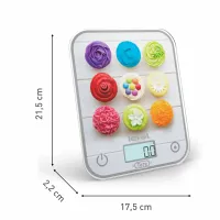 Ваги Tefal кухонні Optiss Cake Pops, 5кг, скло (BC50D4V0)