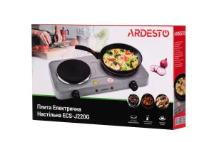 Плитка настільна Ardesto ECS-J220G електрична, 2 конфорки, 2000 Вт 