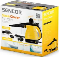 Пароочисник Sencor, 1000Вт, 350мл, 3Бар, жовтий (SSC3001YL)