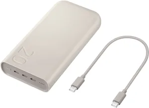 Зовнішній акумулятор  SAMSUNG Battery Pack 20000mAh 45W (EB-P4520XUEGEU) / Beige