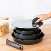 Кришка із захистом від розбризкування Tefal Ingenio, 20-28см, нержавіюча сталь, пластик (L9829853)