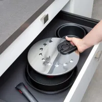 Кришка із захистом від розбризкування Tefal Ingenio, 20-28см, нержавіюча сталь, пластик (L9829853)