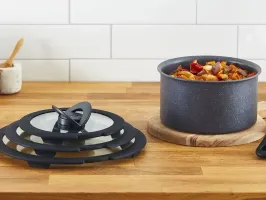 Набір скляних кришок Tefal Ingenio, 16см, 18см, 20см, скло, пластик, чорний (L9849053)