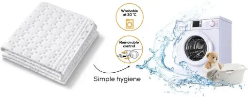 Електропростирадло Beurer, від мережі, 130х75см, 50Вт, 3 режими, бавовна, фліс, білий (UB_30)