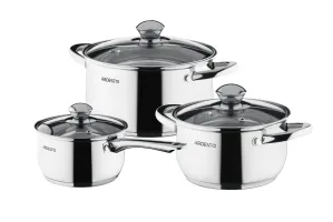 Набір посуду Ardesto Gemini Gourmet Varese, 6 предметів, нержавіюча сталь (AR1906PS)