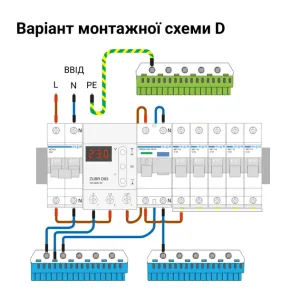 Реле напруги ZUBR D63 однофазне (63 А, 13 900 ВА) (4820120220388)