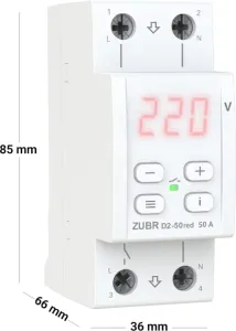 Реле напруги ZUBR D2-50 red (50 А, 11 000 ВА)