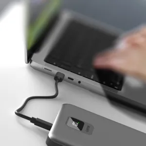 Зовнішній акумулятор CANYON PB-2008 LED FLAT 20000 mAh PD100W QC3.0 Dark Grey (CNE-CPB2008DG)