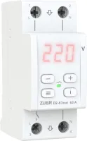 Реле напруги ZUBR D2-63 red однофазне з максимумом функцій (63 А, 13 900 ВА) (4820120221736)