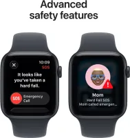 Смарт-годинник Apple Watch SE 3 (2025) GPS + Cellular 40mm Midnight Aluminium Case with Midnight Sport Band - S/M (MEP94RK/A)