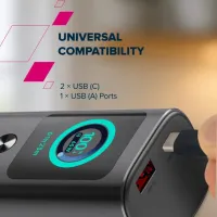 Зовнішній акумулятор Canyon OnPower 265 20000 mAh 165W PD/QC2.0-3.0 Black (CNS-CPB265DG)