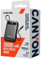  Зовнішній акумулятор Canyon OnPower 204 20000mAh 22.5W Black (CNS-CPB204B)
