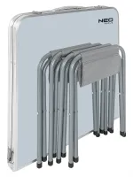 Набір стіл та стільці розкладні Neo Tools, стіл 60х120х60см, 4 стільці 36х34Х27см, 6.9кг (63-159)