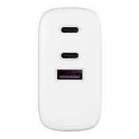 Зарядний пристрій мережевий 2E 65Вт GaN 2хUSB-C/USB-A, PD/QC (2E-WC3USB65W-W)