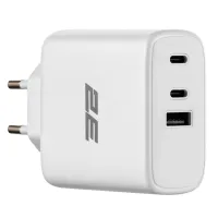 Зарядний пристрій мережевий 2E 65Вт GaN 2хUSB-C/USB-A, PD/QC (2E-WC3USB65W-W)