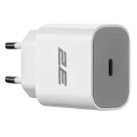 Зарядний пристрій мережевий 2E 25Вт USB-C PD (2E-WC1USBC25W-W)