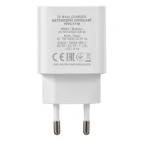Зарядний пристрій мережевий 2E 25Вт USB-C PD (2E-WC1USBC25W-W)