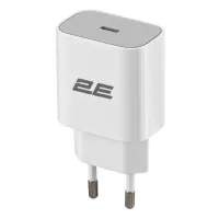 Зарядний пристрій мережевий 2E 25Вт USB-C PD (2E-WC1USBC25W-W)