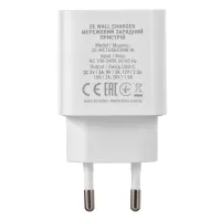 Зарядний пристрій мережевий 2E 30Вт USB-C PD (2E-WC1USBC30W-W)