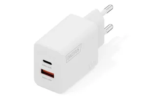 Зарядний пристрій DIGITUS GaN 1хUSB-C, 1хUSB-A, 30W (DA-10301)
