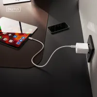 Зарядний пристрій DIGITUS GaN 1хUSB-C, 1хUSB-A, 30W (DA-10301)