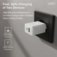 Зарядний пристрій DIGITUS GaN 1хUSB-C, 1хUSB-A, 30W (DA-10301)