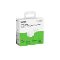 Зарядний пристрій мережевий Belkin 30Вт USB-С PD PPS (WCA008KQWH)