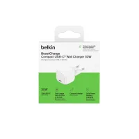 Зарядний пристрій мережевий Belkin 30Вт USB-С PD PPS (WCA008KQWH)