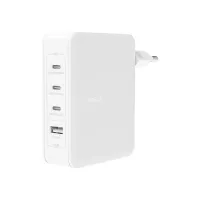 Зарядний пристрій мережевий Belkin 140Вт 3хUSB-С GAN PD PPS, USB-A (WCH014BTWH)
