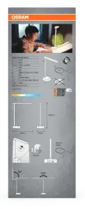Настільна лампа з акумулятором OSRAM PANAN FOLD DIM 5.2W 130lm 4000K 5V (4099854507472)