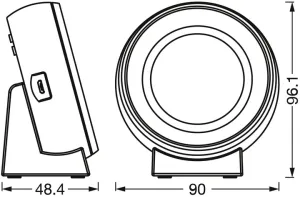 Нічник Osram NIGHTLUX CLOCK на акумуляторі (4099854530838)