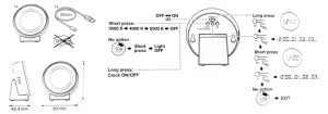 Нічник Osram NIGHTLUX CLOCK на акумуляторі (4099854530838)