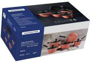 Набір посуду TRAMONTINA GLENZ Набір 9пр. мідний (28699/410)