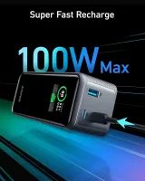 Зовнішній акумулятор ANKER 735 Prime 20000mAh 200W PD Black (A1336011)