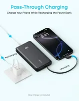 Зовнішній акумулятор ANKER 10000 mAh 22.5W Built-In USB-C Cable Black (A110DH11)