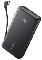 Зовнішній акумулятор ANKER 20000 mAh 22.5W Built-In USB-C Cable Black (A110EH11)